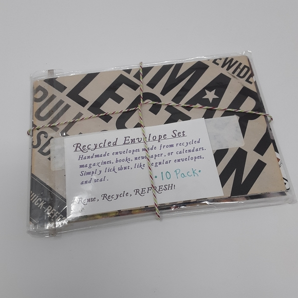 ♻️ Handmade Upcycled Envelopes Pack of 10 Recycled - Picture 5 of 6